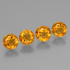 1.80 ct Gold Citrine Stone, Natural Citrine in Round Facet Shape for Sale