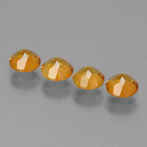 Citrine Gemstone in 5 mm (calibrated) Size for Sale, Citrine Stone in Yellow Golden Color