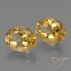 4.46 ctw Golden Citrine Stones, Natural Citrine in Oval Facet Shape for Sale