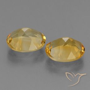 Citrine Gemstones in 10 x 8 mm (calibrated) Size for Sale, Citrine Stones in Medium-Dark Golden Color