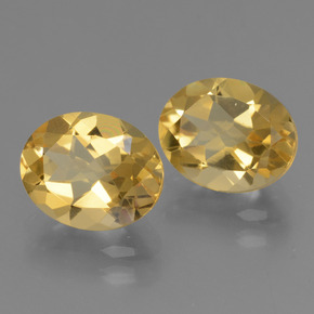 5.12 ctw Golden Citrine Stones, Natural Citrine in Oval Facet Shape for Sale