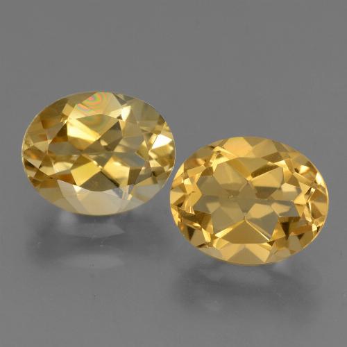Deep Golden Orange Citrine Gem - 2.4ct Oval Facet (ID: 433495)