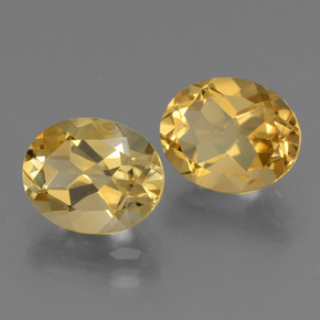 4.84 ctw Golden Citrine Stones, Natural Citrine in Oval Facet Shape for Sale