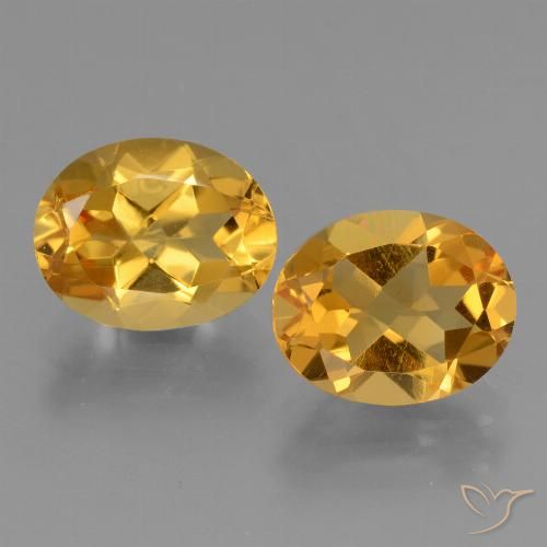 4.65 ct Yellow Citrine, 9.8 x 7.9 mm Oval Cut From Brazil, Photo A