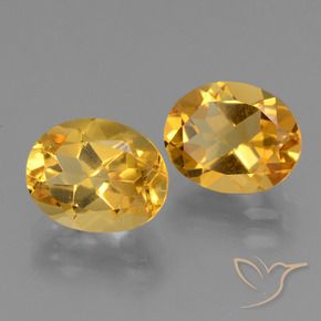4.65 ctw Golden Citrine Stones, Natural Citrine in Oval Facet Shape for Sale