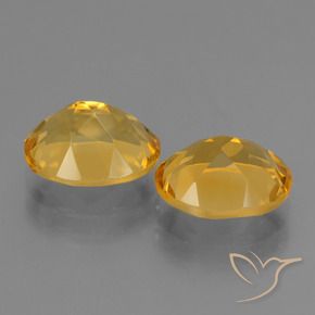 Citrine Gemstones in 10 x 8 mm (calibrated) Size for Sale, Citrine Stones in Dark Golden Color