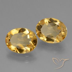 3.83 ctw Golden Citrine Stones, Natural Citrine in Oval Facet Shape for Sale