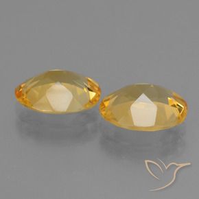 Citrine Gemstones in 10 x 8 mm (calibrated) Size for Sale, Citrine Stones in Medium-Dark Golden Color