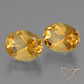 5.64 ctw Golden Citrine Stones, Natural Citrine in Oval Facet Shape for Sale