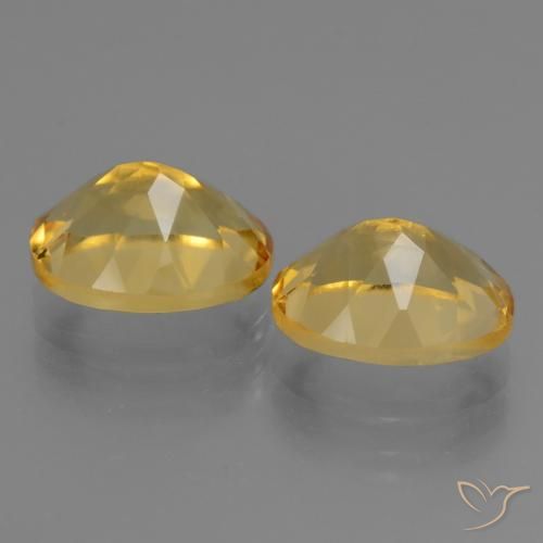 Citrine Gemstones in 10 x 8 mm (calibrated) Size for Sale, Citrine Stones in Deep Golden Orange Color