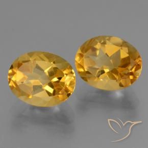 5.25 ctw Golden Citrine Stones, Natural Citrine in Oval Facet Shape for Sale