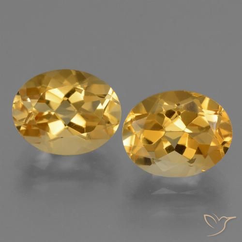 Dark Golden Citrine Gem - 2.5ct Oval Facet (ID: 433502)