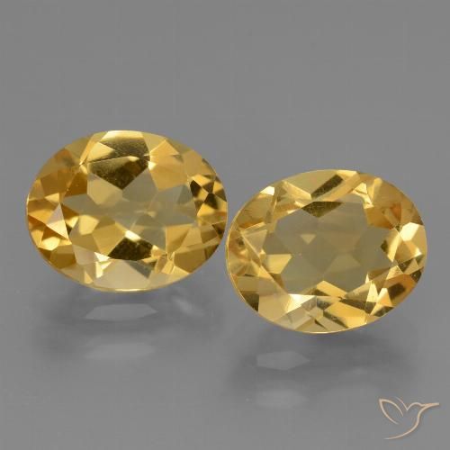 4.66ctw Natural Medium-Dark Golden Citrine, Oval, VVS-VS