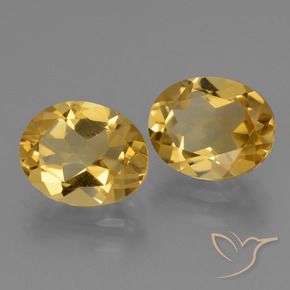 4.66 ctw Golden Citrine Stones, Natural Citrine in Oval Facet Shape for Sale