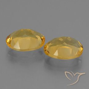 Citrine Gemstones in 10 x 8 mm (calibrated) Size for Sale, Citrine Stones in Medium-Dark Golden Color