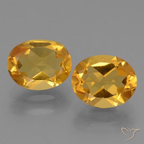 4.79 ct Yellow Citrine, 10 x 8.1 mm Oval Cut From Brazil, Photo A