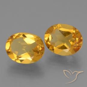 4.79 ctw Golden Citrine Stones, Natural Citrine in Oval Facet Shape for Sale
