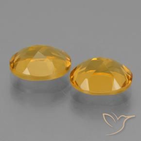 Citrine Gemstones in 10 x 8 mm (calibrated) Size for Sale, Citrine Stones in Dark Golden Color