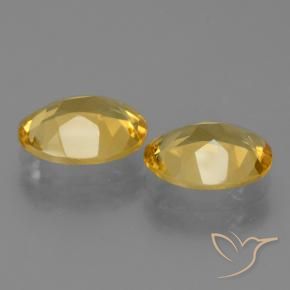 Citrine Gemstones in 10 x 8 mm (calibrated) Size for Sale, Citrine Stones in Medium Golden Color