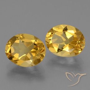 4.78 ctw Golden Citrine Stones, Natural Citrine in Oval Facet Shape for Sale