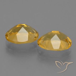 Citrine Gemstones in 10 x 8 mm (calibrated) Size for Sale, Citrine Stones in Medium Gold Color