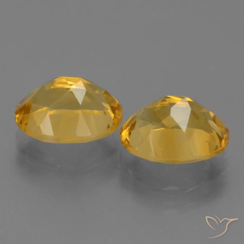 Citrine Gemstones in 10 x 8 mm (calibrated) Size for Sale, Citrine Stones in Deep Gold Color