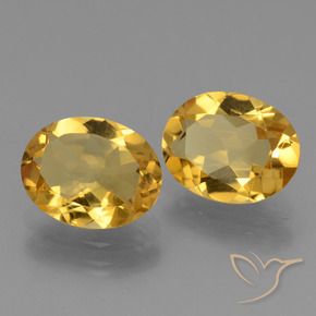 4.27 ctw Golden Citrine Stones, Natural Citrine in Oval Facet Shape for Sale