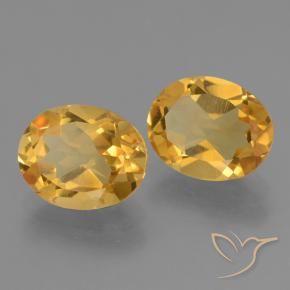 4.82 ctw Golden Citrine Stones, Natural Citrine in Oval Facet Shape for Sale