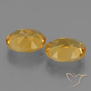 Citrine Gemstones in 10 x 8 mm (calibrated) Size for Sale, Citrine Stones in Dark Golden Color