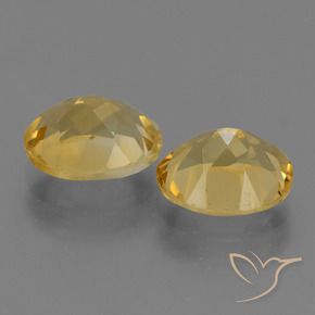 Citrine Gemstones in 10 x 8 mm (calibrated) Size for Sale, Citrine Stones in Medium Golden Color