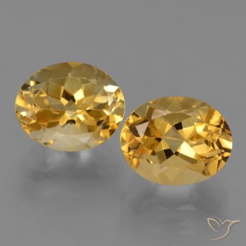 5.55ctw Natural Medium-Dark Golden Citrine, Oval, VVS
