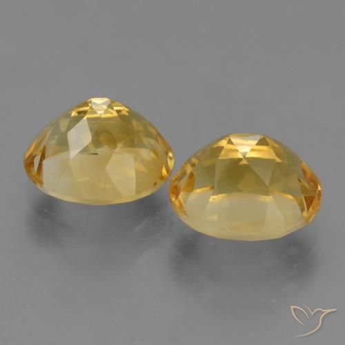 Citrine Gemstones in 10 x 8 mm (calibrated) Size for Sale, Citrine Stones in Medium-Dark Golden Color