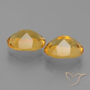 Citrine Gemstones in 10 x 8 mm (calibrated) Size for Sale, Citrine Stones in Dark Golden Color