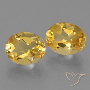 4.94 ctw Golden Citrine Stones, Natural Citrine in Oval Facet Shape for Sale