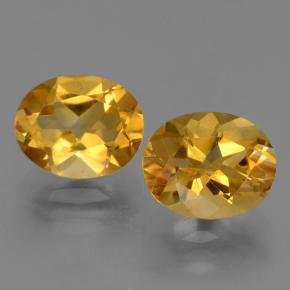 Deep Golden Orange Цитрин Камень - 2.5ct Фасетный Овал (ID: 433566)