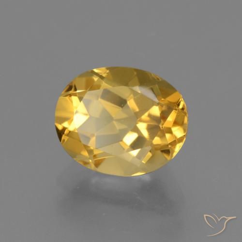 2.60 ct Golden Citrine Stone, Natural Citrine in Oval Facet Shape for Sale