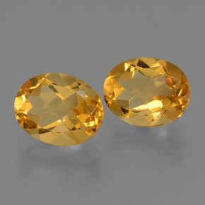 4.80 ctw Golden Citrine Stones, Natural Citrine in Oval Facet Shape for Sale