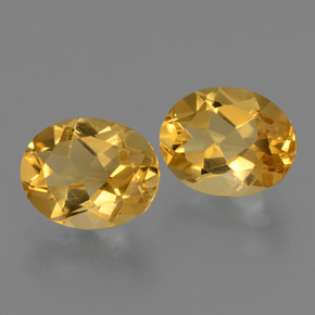 4.98 ctw Golden Citrine Stones, Natural Citrine in Oval Facet Shape for Sale