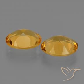 Citrine Gemstones in 10 x 8 mm (calibrated) Size for Sale, Citrine Stones in Dark Golden Color