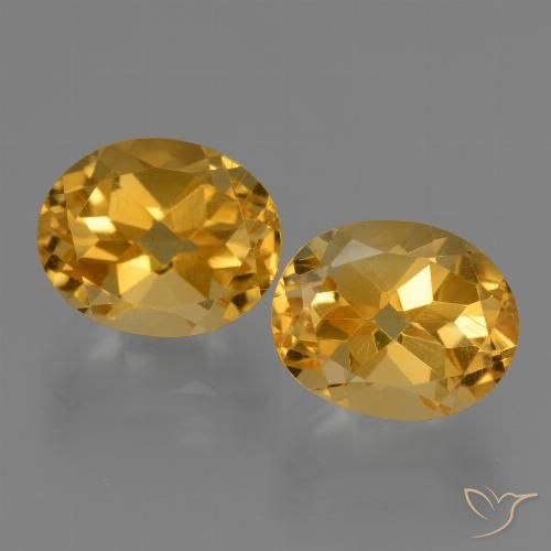 Naranja dorado intenso Citrina Gema - 3.2ct Forma ovalada (ID: 433635)