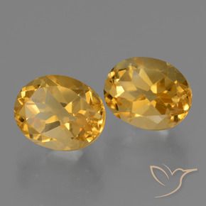 6.30 ctw Golden Citrine Stones, Natural Citrine in Oval Facet Shape for Sale