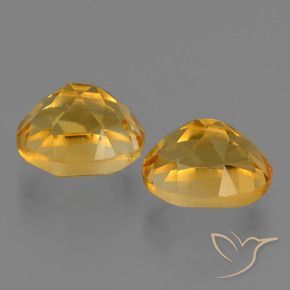Citrine Gemstones in 10 x 8 mm (calibrated) Size for Sale, Citrine Stones in Deep Golden Orange Color