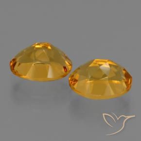 Citrine Gemstones in 10 x 8 mm (calibrated) Size for Sale, Citrine Stones in Dark Golden Color