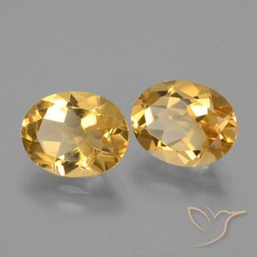 4.60 ctw Golden Citrine Stones, Natural Citrine in Oval Facet Shape for Sale