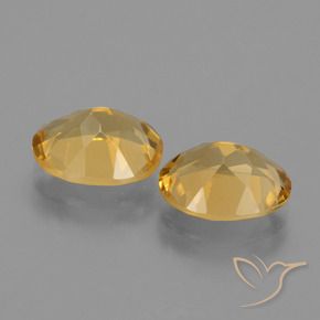 Citrine Gemstones in 10 x 8 mm (calibrated) Size for Sale, Citrine Stones in Medium-Dark Golden Color