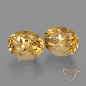 6.30 ctw Golden Citrine Stones, Natural Citrine in Oval Facet Shape for Sale