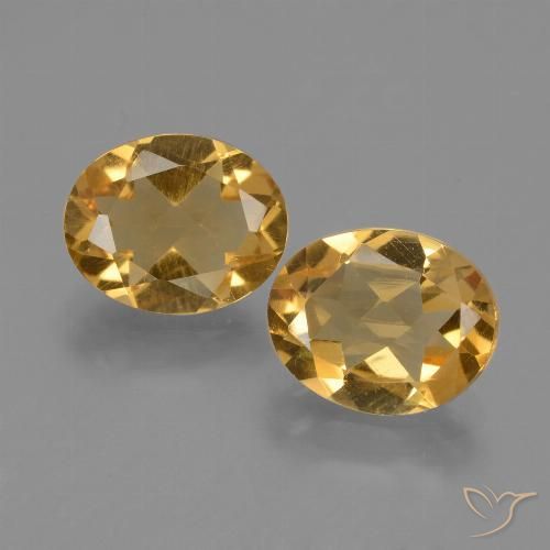 4.28 ct Yellow Citrine, 10 x 8.1 mm Oval Cut From Brazil, Photo A