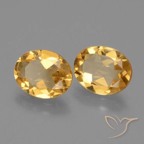 4.28 ctw Golden Citrine Stones, Natural Citrine in Oval Facet Shape for Sale