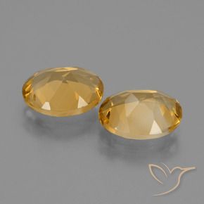 Citrine Gemstones in 10 x 8 mm (calibrated) Size for Sale, Citrine Stones in Medium-Dark Golden Color