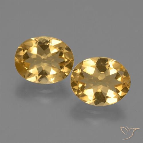 4.9 ct Yellow Citrine, 10 x 8.2 mm Oval Cut From Brazil, Photo A